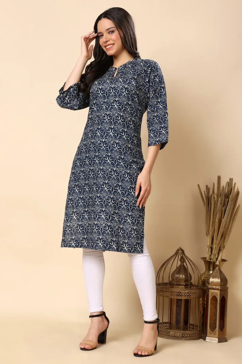 Blue Long Kurti