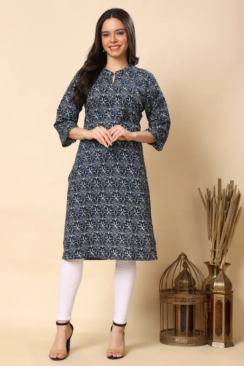 Blue Long Kurti